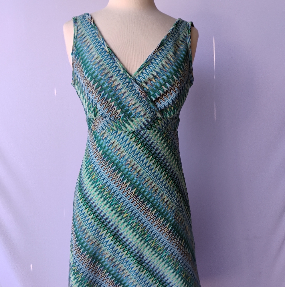 COPY - New York & Company Pink Red Pleated Midi Sundress